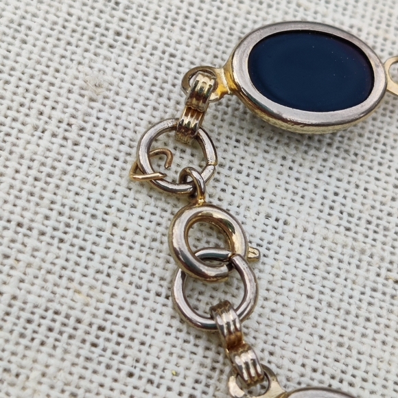 Vintage art glass scarabs bracelet - Picture 8 of 9